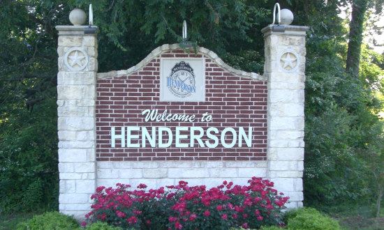 Henderson Texas Welcome Sign